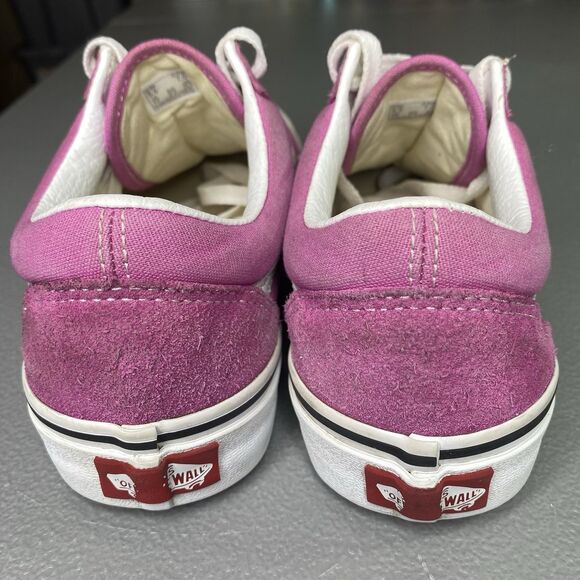 VANS Old Skool Sneakers Suede Canvas Low Sk8 Skater Shoes Womens 7 Fuchsia Pink - Picture 5 of 12